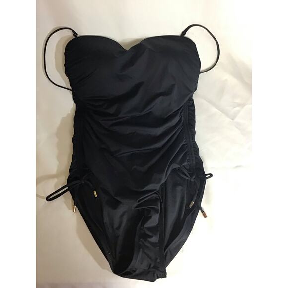 Lablanca Women One Piece Tummy Control Black  Swimsuit Sz 10 NWT Island Goddess - Picture 6 of 11